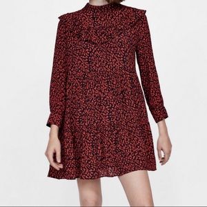 Zara Animal Print Swing Dress Size XS